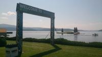 Welcome your guest in a big way, and what a great backdrop down at The Coeur d'Alene Golf Course!